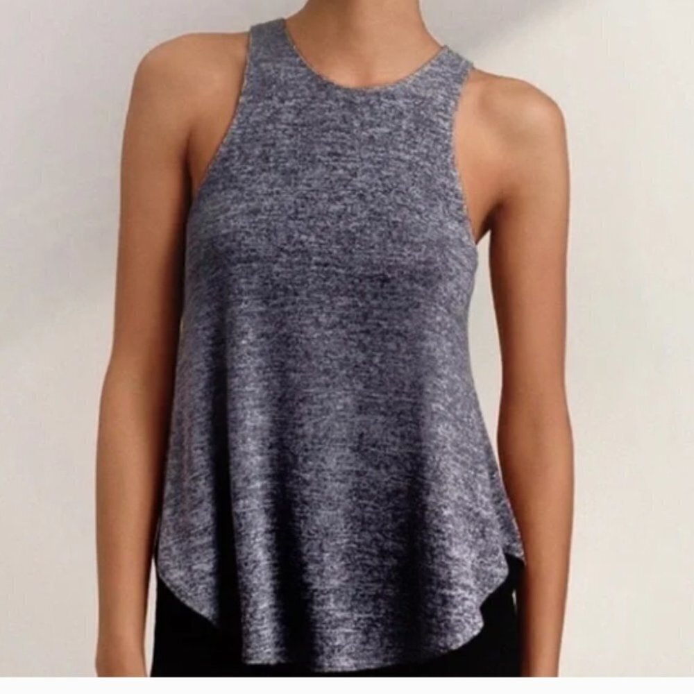 EC Wilfred Free Brunette Blue Racerback Tank - Size Small